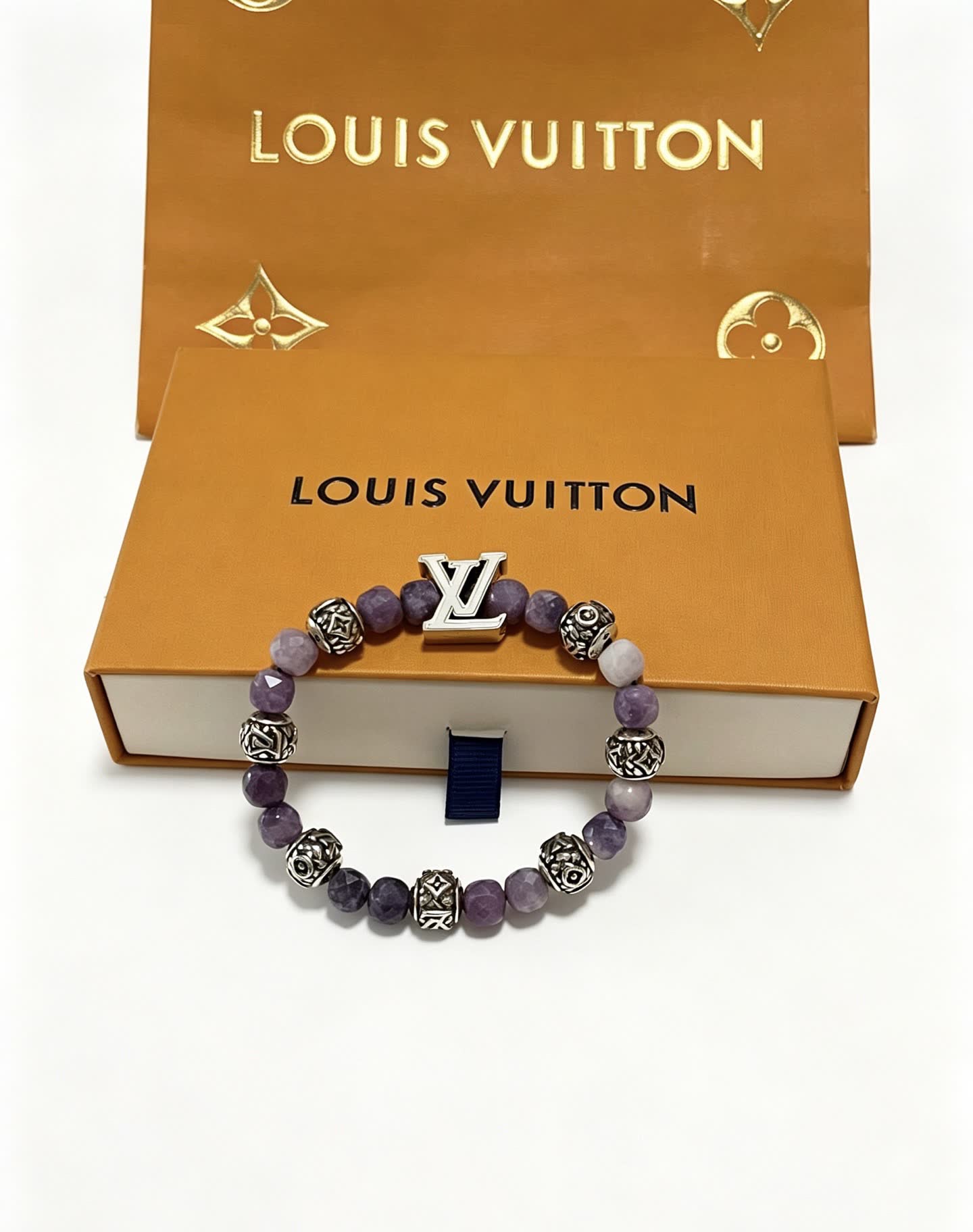 Louis Vuitton Amethyst Beaded Bracelet